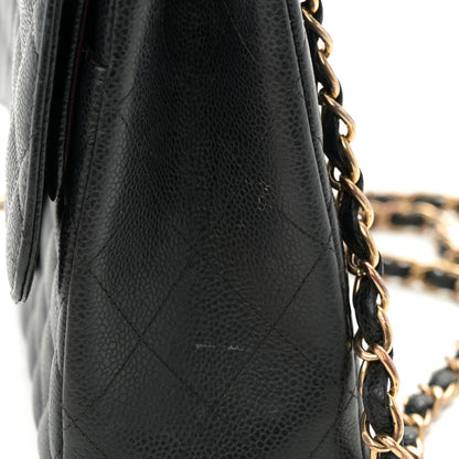 Chanel Caviar Quilted Jumbo Double Flap Black 11 of 12
