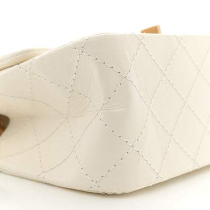 Chanel Aged Calfskin Quilted 2.55 Reissue Mini Flap White 9 of 11