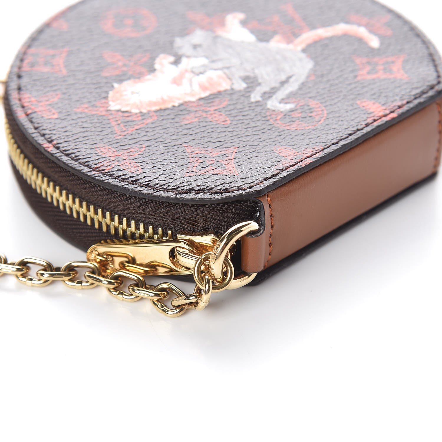 Louis Vuitton Calfskin Catogram Micro Boite Chapeau Marron 6 of 8