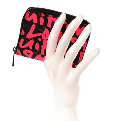 Louis Vuitton Monogram Graffiti Zippy Coin Purse Fuchsia 2 of 7
