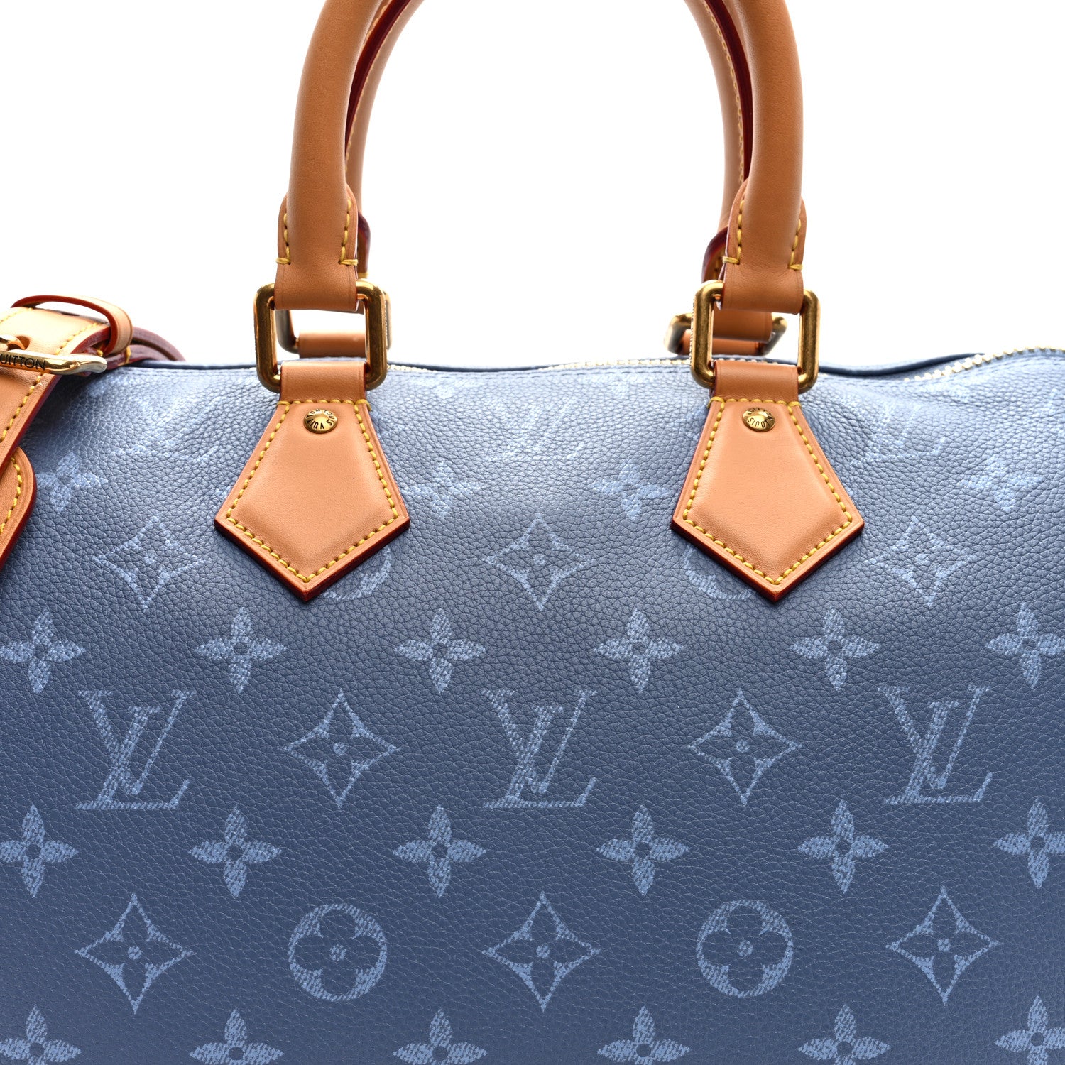 Louis Vuitton Calfskin Monogram Speedy P9 Bandouliere 30 Silk Blue 8 of 11