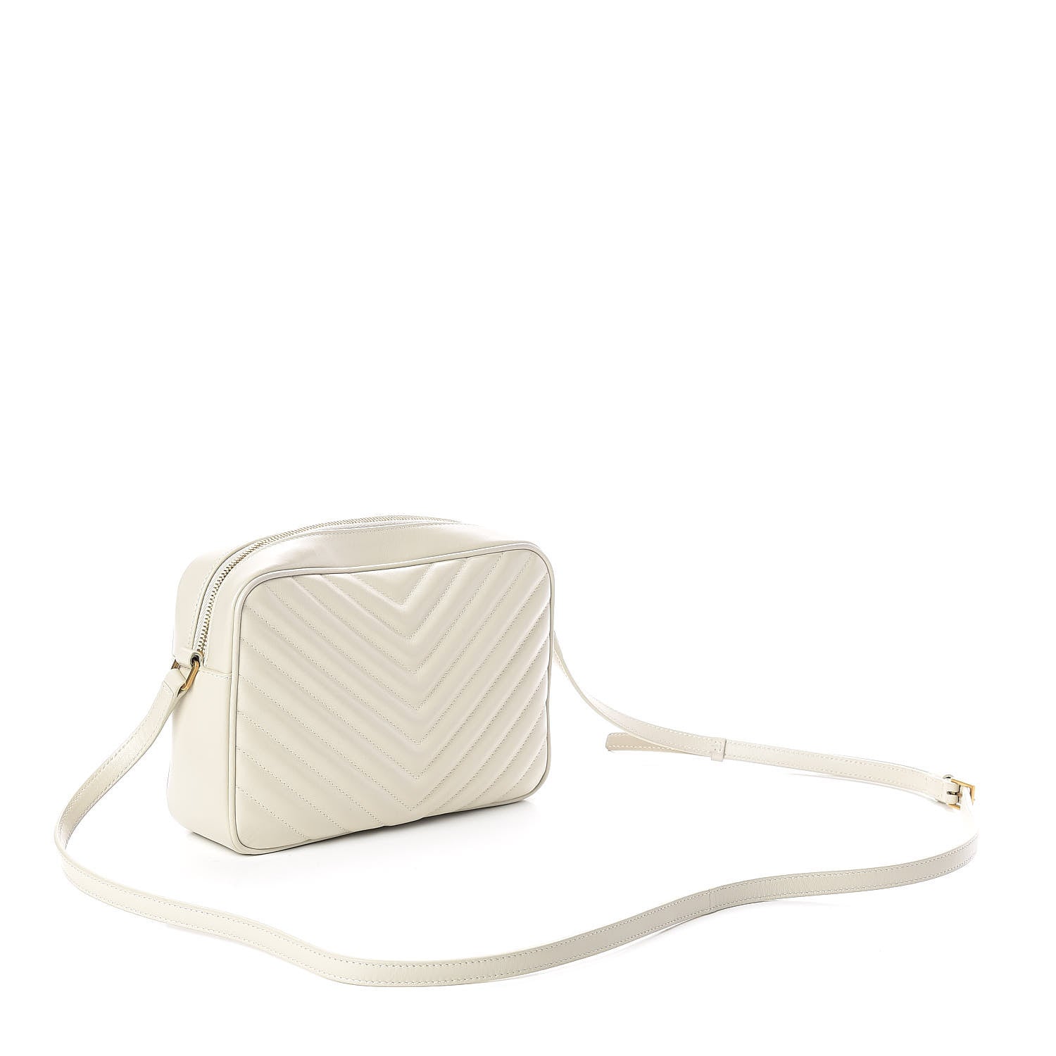Saint Laurent Calfskin Matelasse Monogram Lou Camera Bag Crema Soft 3 of 8