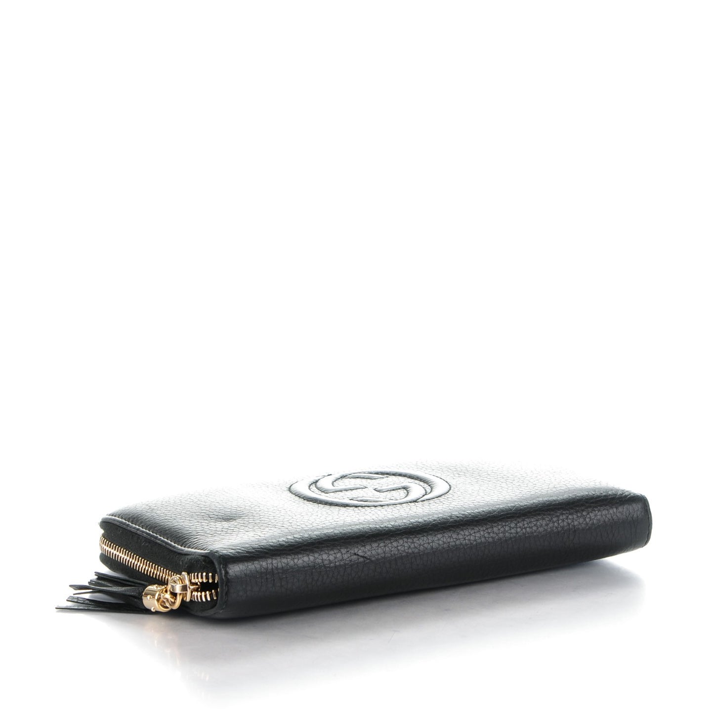 Calfskin Soho Zip Around Wallet Black