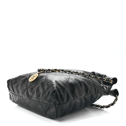 Chanel Shiny Calfskin Quilted Small Chanel 22 Black 10 of 13