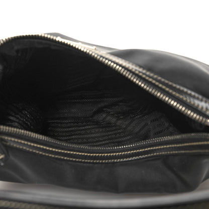 Prada Tessuto Nylon Saffiano Hobo Black 5 of 11