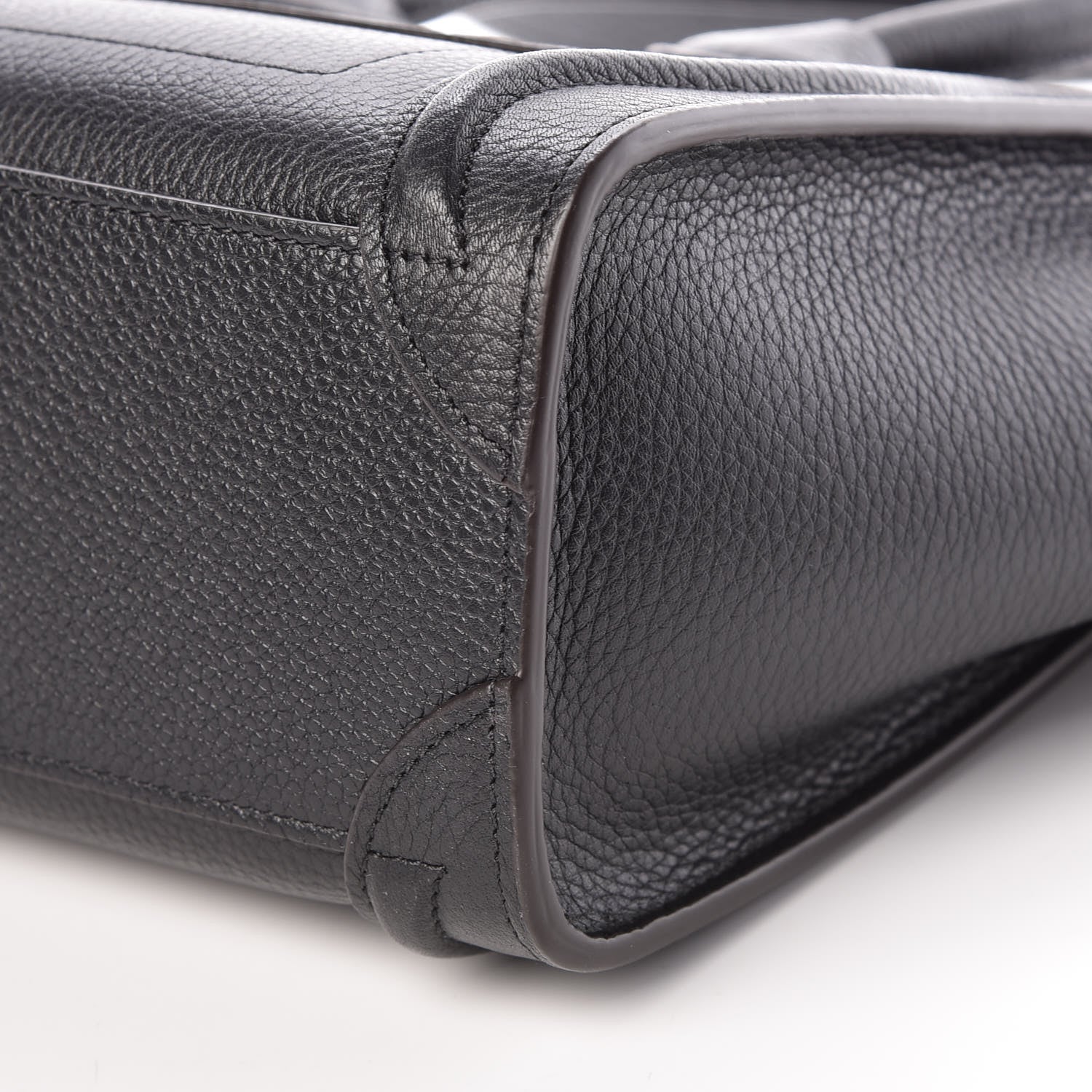 Celine Drummed Calfskin Nano Luggage Black 9 of 9