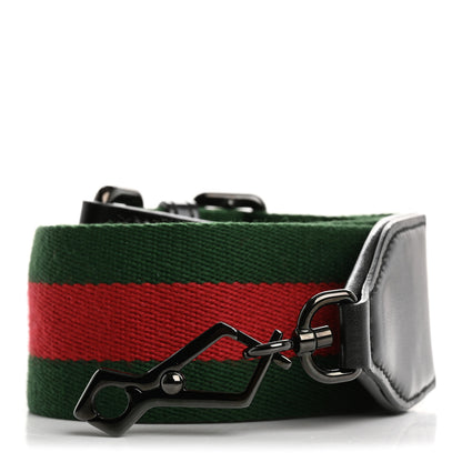 Gucci Canvas Web Shoulder Strap Green Red 1 of 6