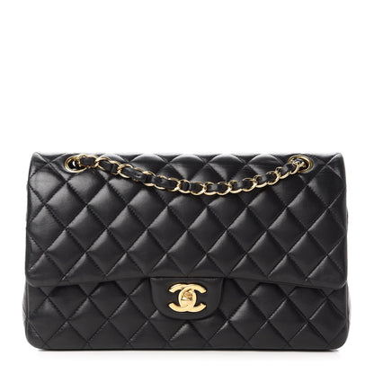 Chanel Lambskin Quilted Medium Double Flap Black 1 of 10