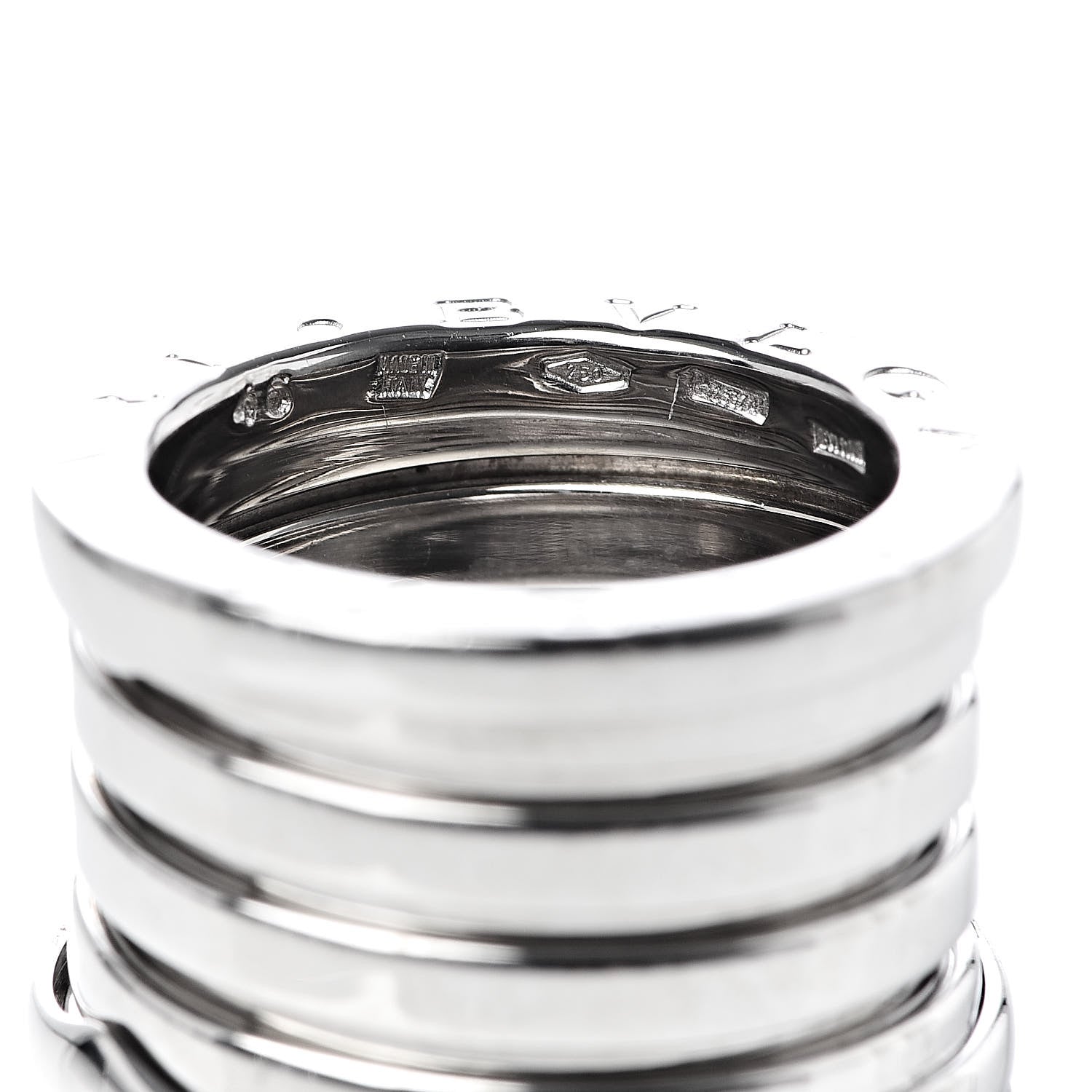 Bulgari 18K White Gold B.Zero1 Five-Band Ring 46 3.75 5 of 6