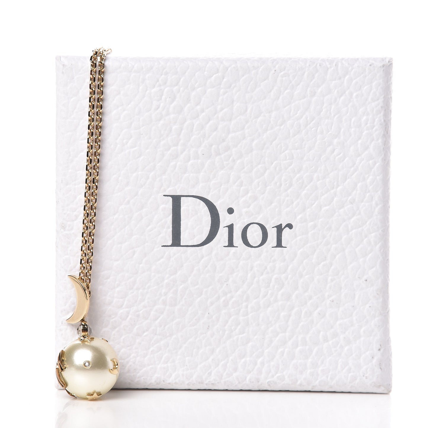 Resin Pearl Moon Stellaire Necklace Gold