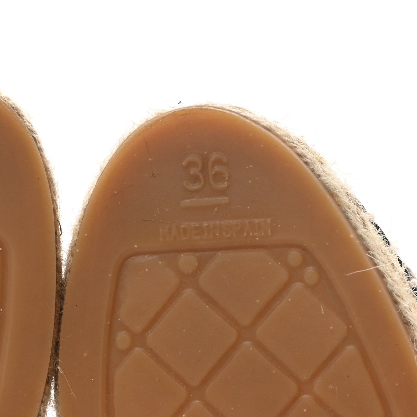 Lambskin CC Espadrilles 36 Beige Black
