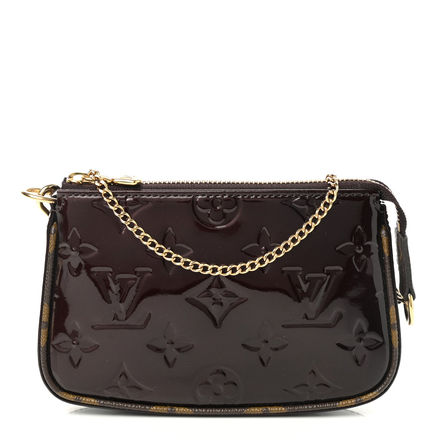 Louis Vuitton Vernis Monogram Mini Pochette Accessories Amarante 1 of 6