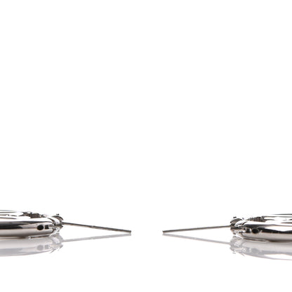 Louis Vuitton Palladium Louise Hoop Earrings Silver 3 of 5