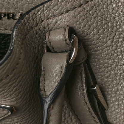 Prada Vitello Daino Medium Double Handle Tote Argilla Black 13 of 17