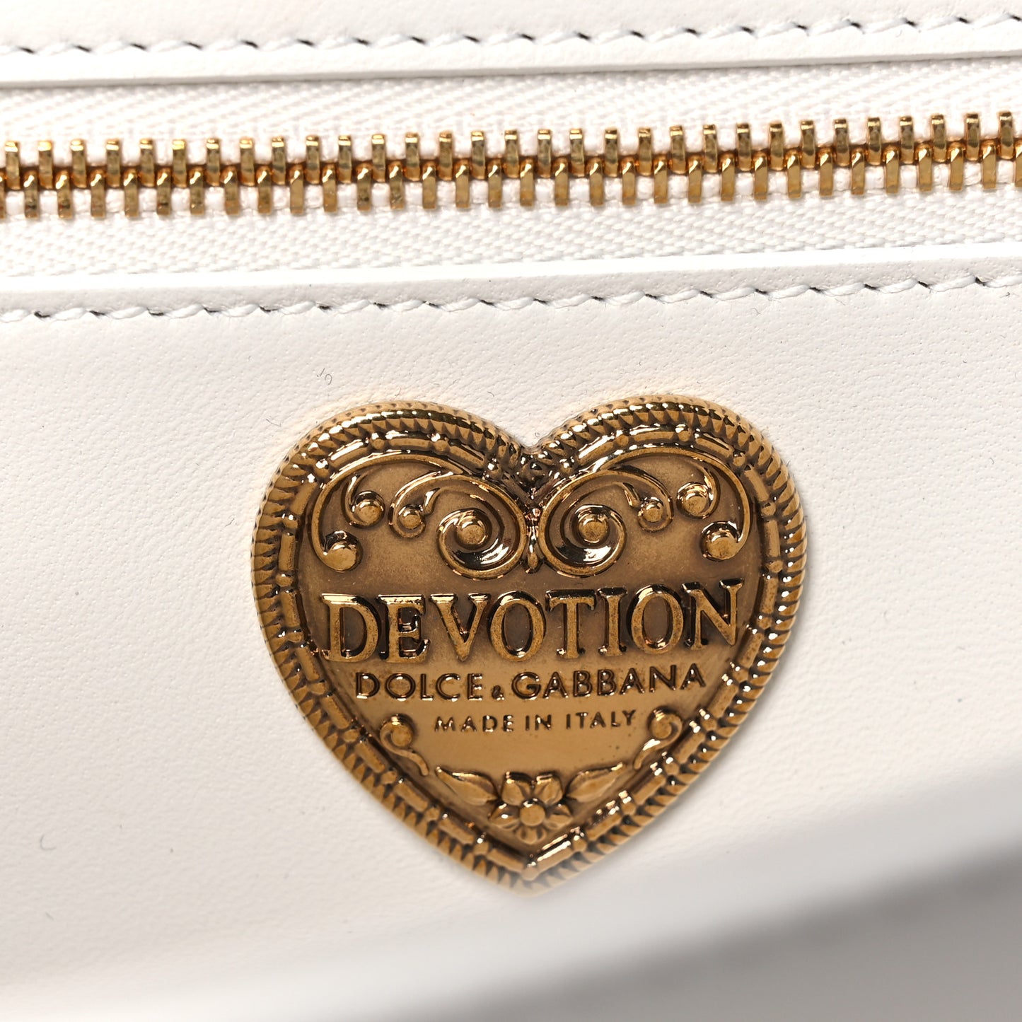 Calfskin Medium Devotion Crossbody Bag White