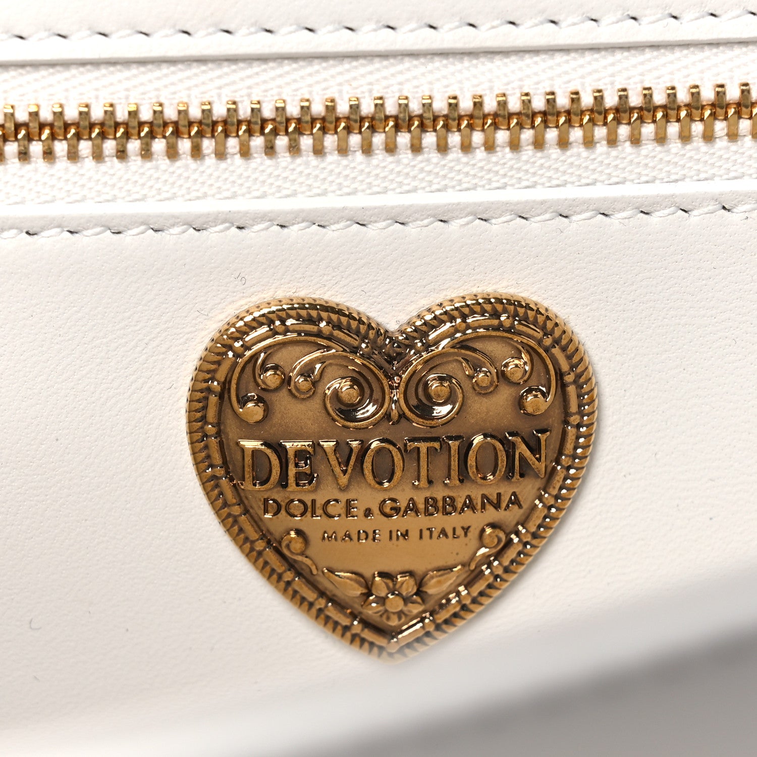 Dolce & Gabbana Calfskin Medium Devotion Crossbody Bag White 6 of 11