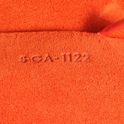 Celine Leather Medium Horizontal Cabas Phantom Orange 7 of 7
