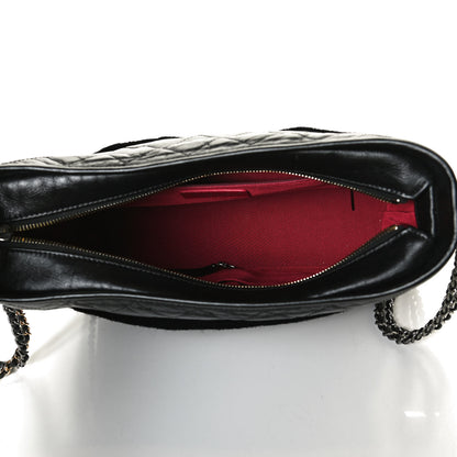 Chanel Aged Calfskin Quilted Medium Gabrielle Hobo Black 9 of 19