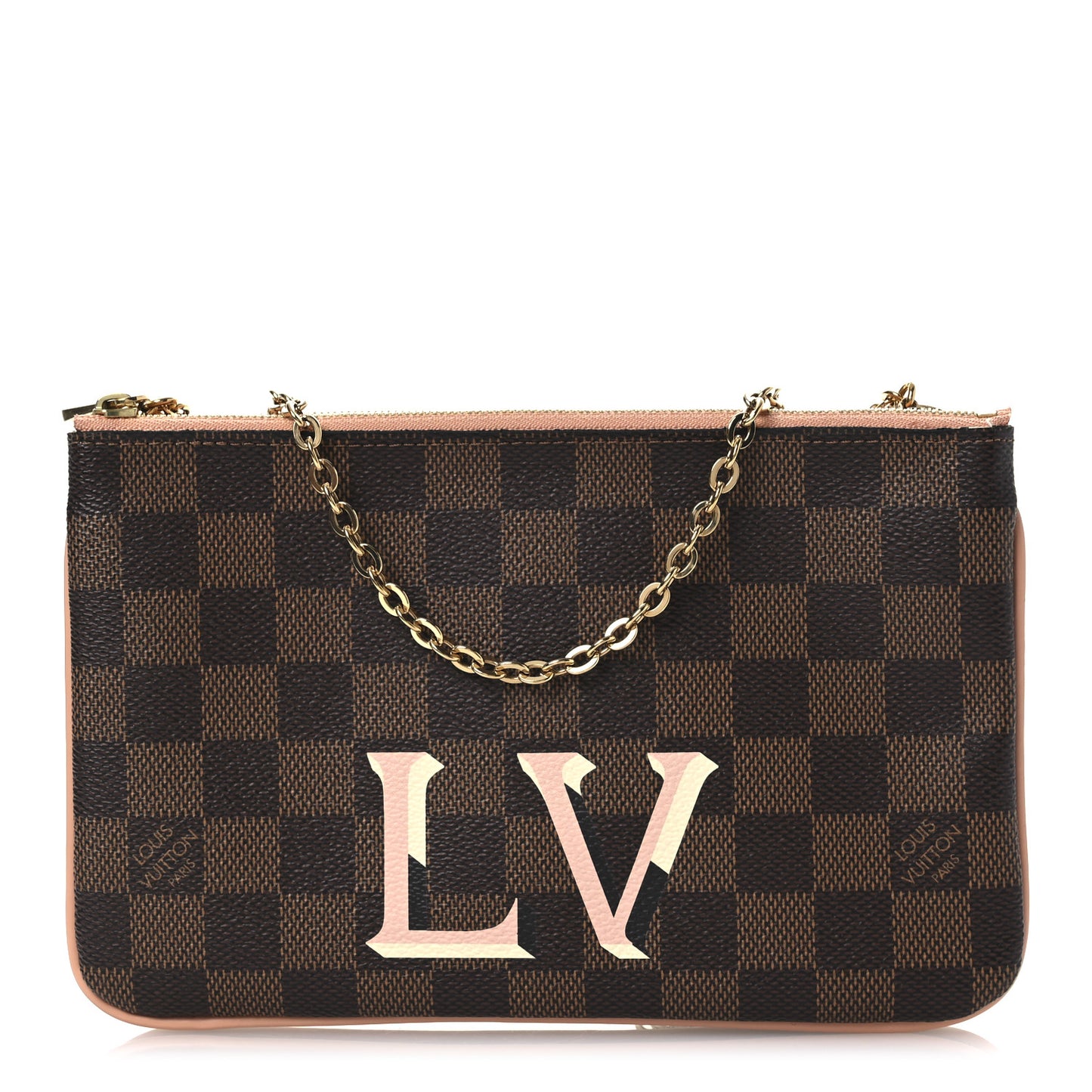 Damier Ebene Double Zip Pochette