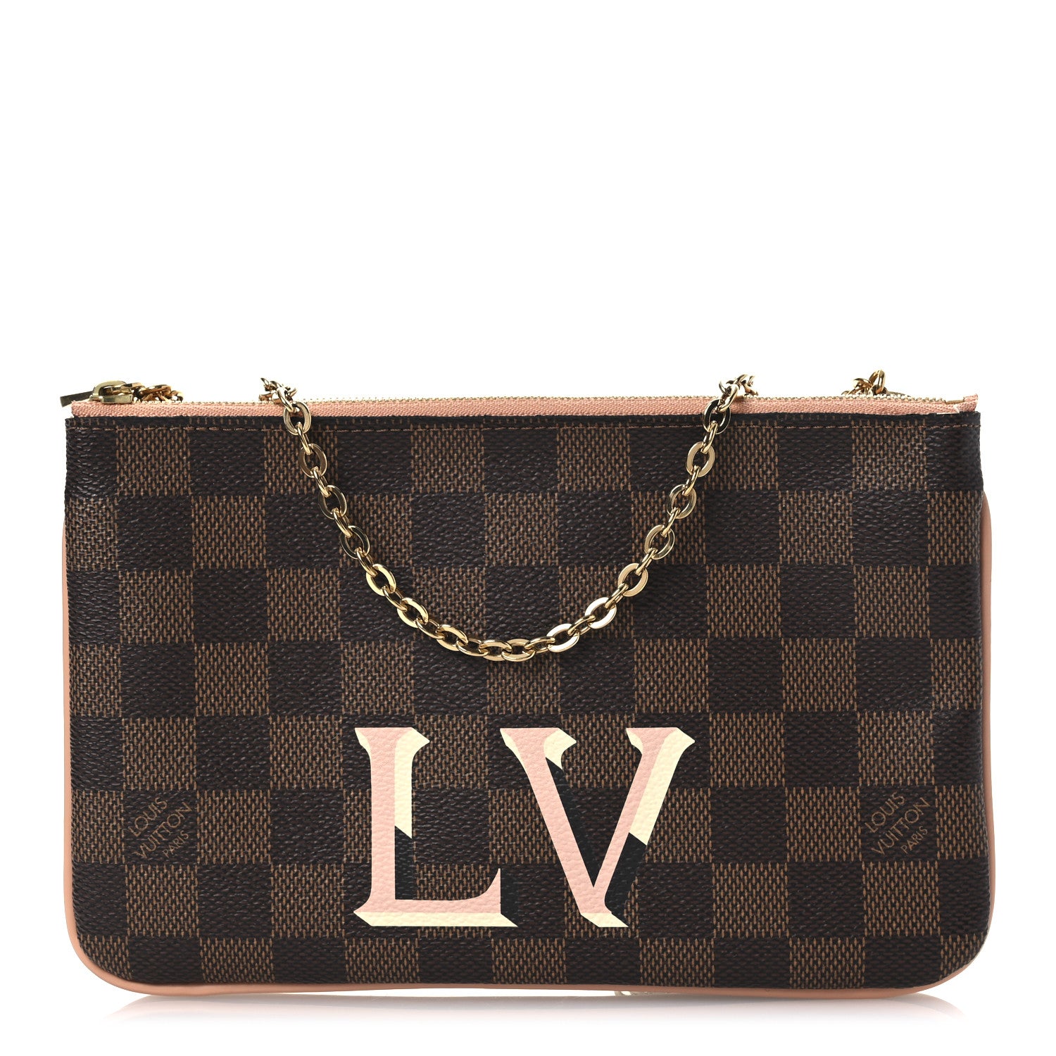 Louis Vuitton Damier Ebene Double Zip Pochette 1 of 13