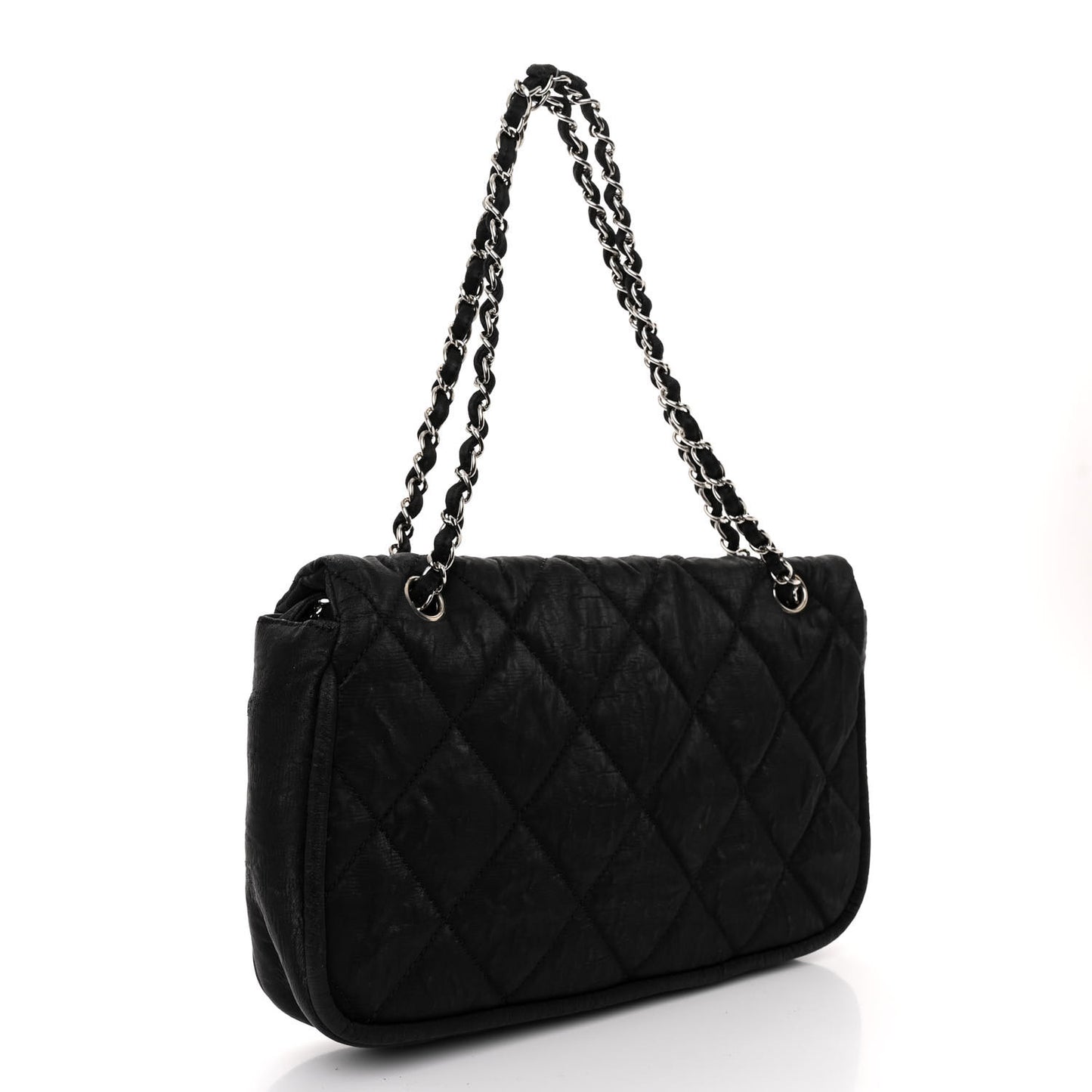 Coated Canvas Quilted Le Marais Flap Black
