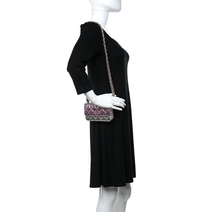 Chanel Gradient Metallic Lambskin Quilted Clutch With Chain Gold Pink 1 of 9