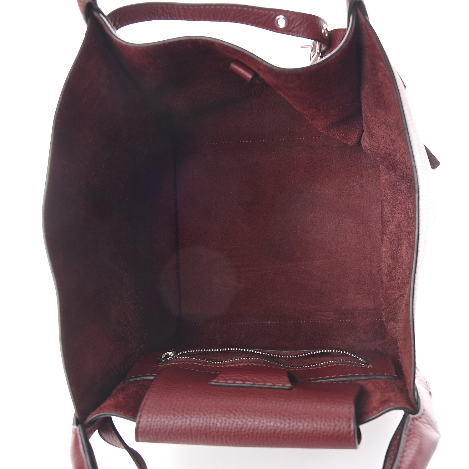 Celine Supple Grained Calfskin Small Long Strap Big Bag Light Burgundy 4 of 8