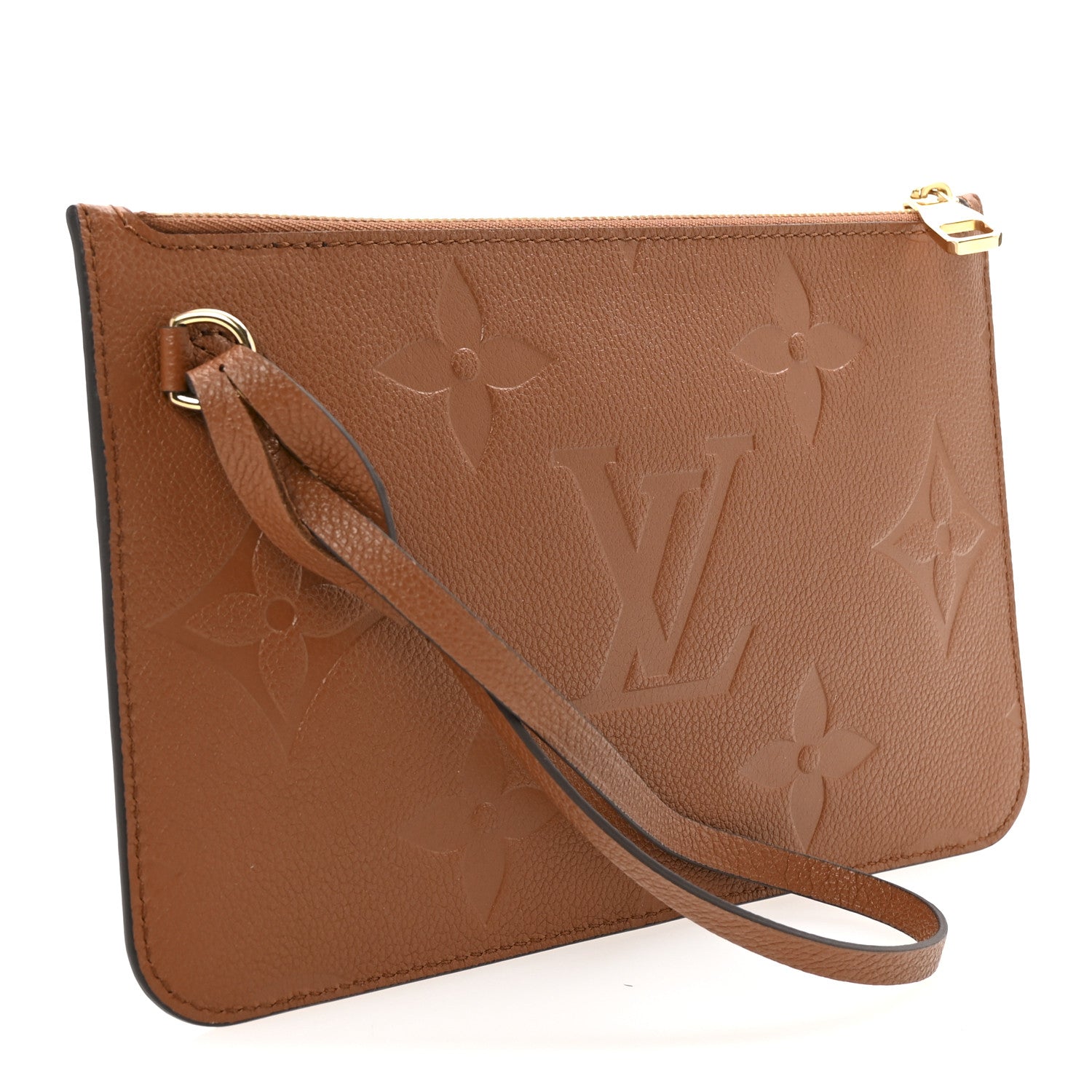 Louis Vuitton Empreinte Monogram Giant Neverfull MM Pochette Caramel 5 of 10