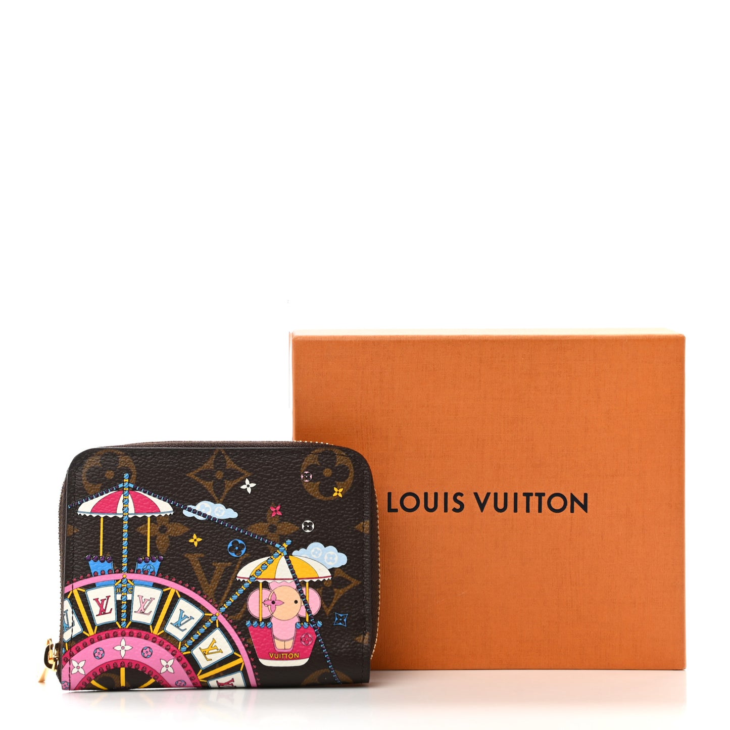 Monogram 2020 Christmas Animation Big Wheel Zippy Coin Purse Rose Ballerine