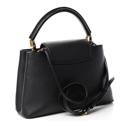 Louis Vuitton Taurillon Metallic Flowers Capucines PM Black 3 of 9