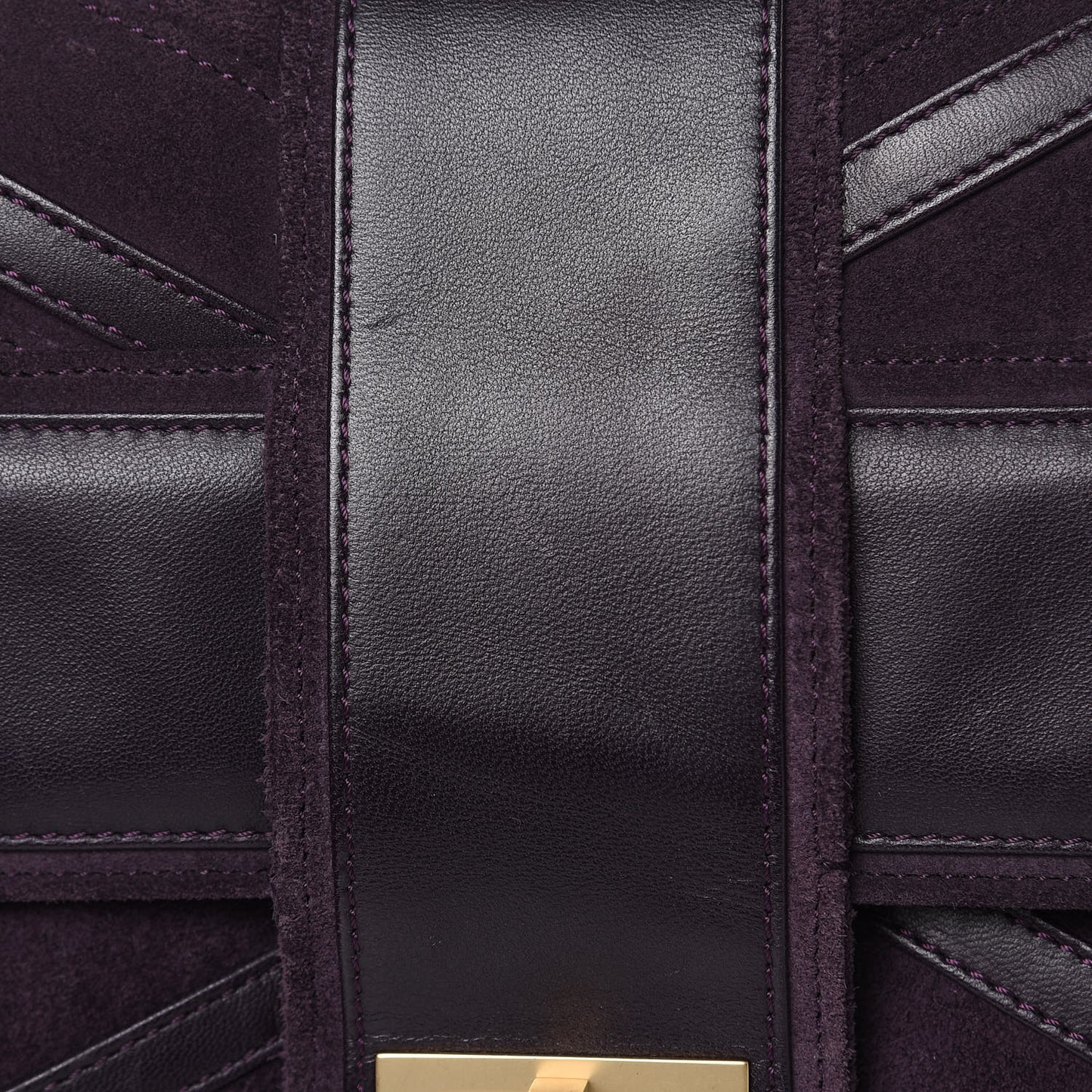 Suede Union Jack Jumbo Mademoiselle Flap Purple