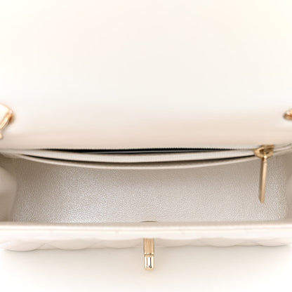 Chanel Iridescent Calfskin Quilted Mini Rectangular Flap White 5 of 11