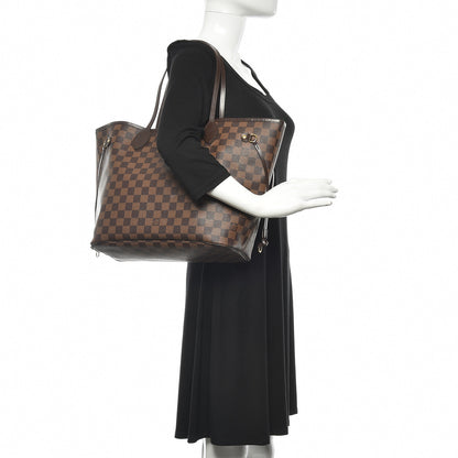 Louis Vuitton Damier Ebene Neo Neverfull MM Rose Ballerine 2 of 12