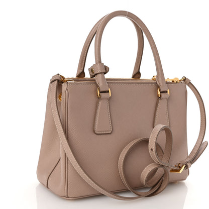 Prada Saffiano Mini Galleria Double Zip Tote Cipria 3 of 11