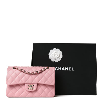 Chanel Caviar Quilted Small Double Flap Pink 10 of 10
