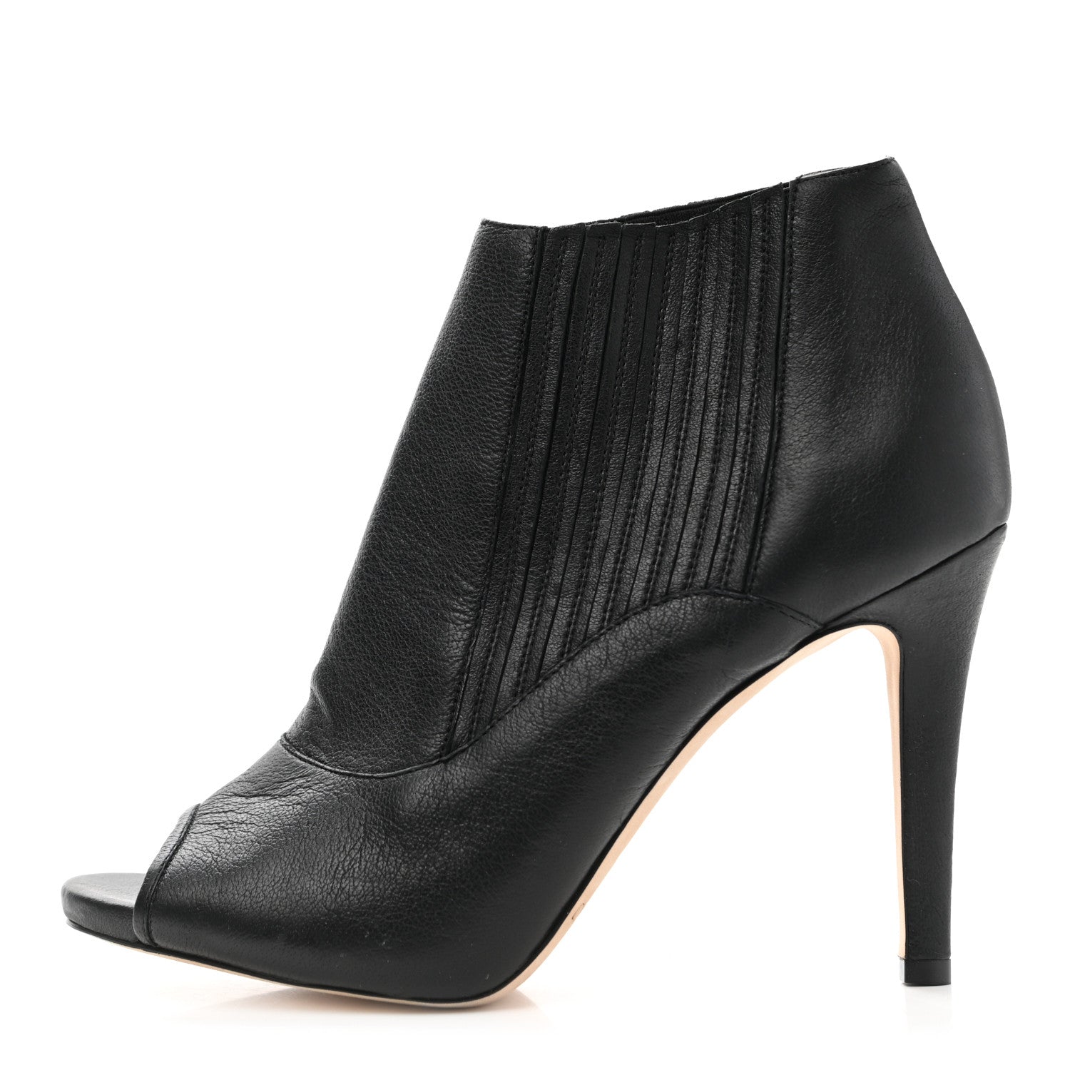 Jimmy Choo Grained Calfskin Brenna Ankle Boots 37.5 in black 1 of 9