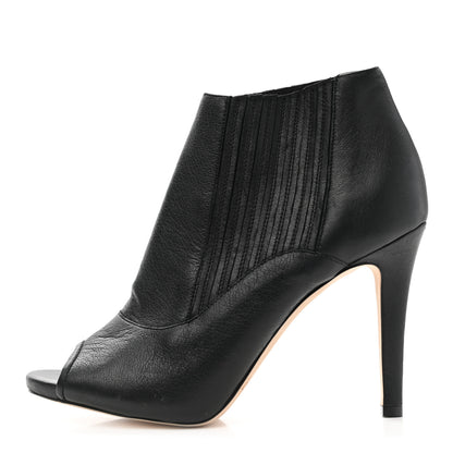 Jimmy Choo Grained Calfskin Brenna Ankle Boots 37.5 in black 1 of 9