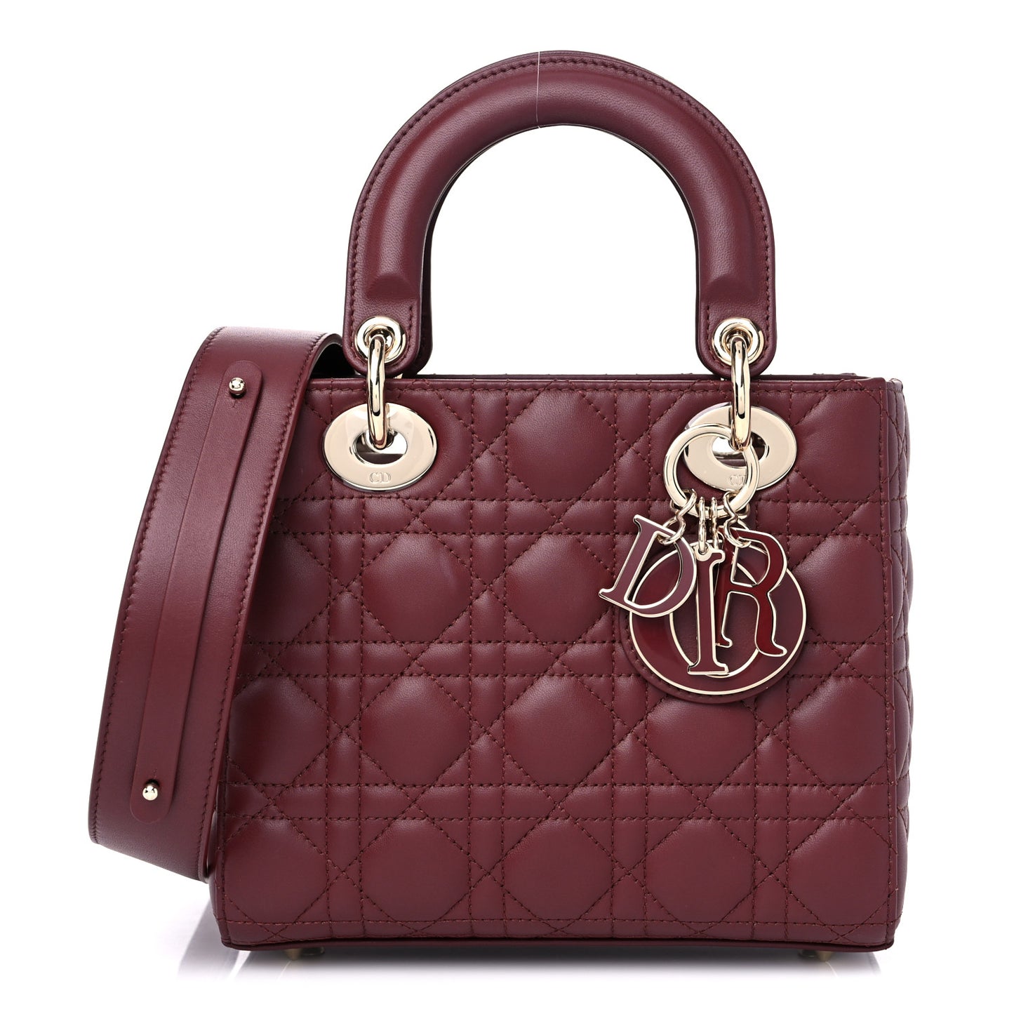 Lambskin Cannage Small My ABCDior Lady Dior Plum