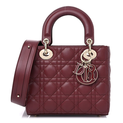 Christian Dior Lambskin Cannage Small My ABCDior Lady Dior Plum 1 of 13