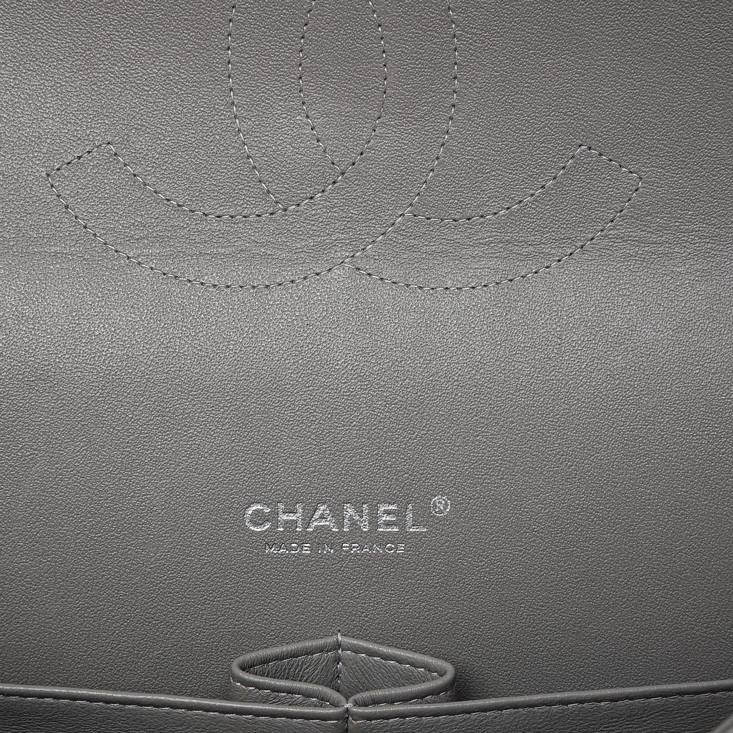 Chanel Caviar Quilted Maxi Double Flap Light Grey 6 of 11