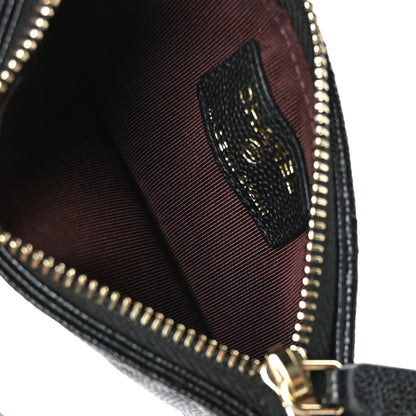 Chanel Caviar Quilted Flap Zip Card Holder Black 5 of 7