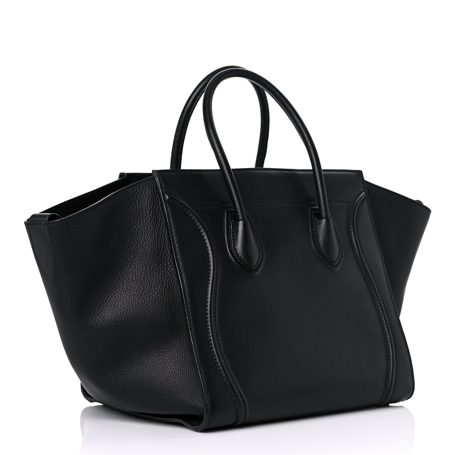 Celine Grained Calfskin Medium Phantom Luggage Black 3 of 16