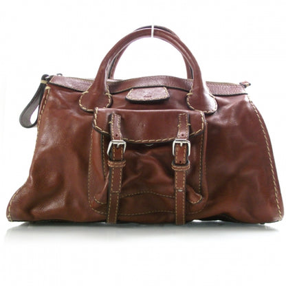 Chloe Calfskin Edith Satchel Ecureil Brown 1 of 12