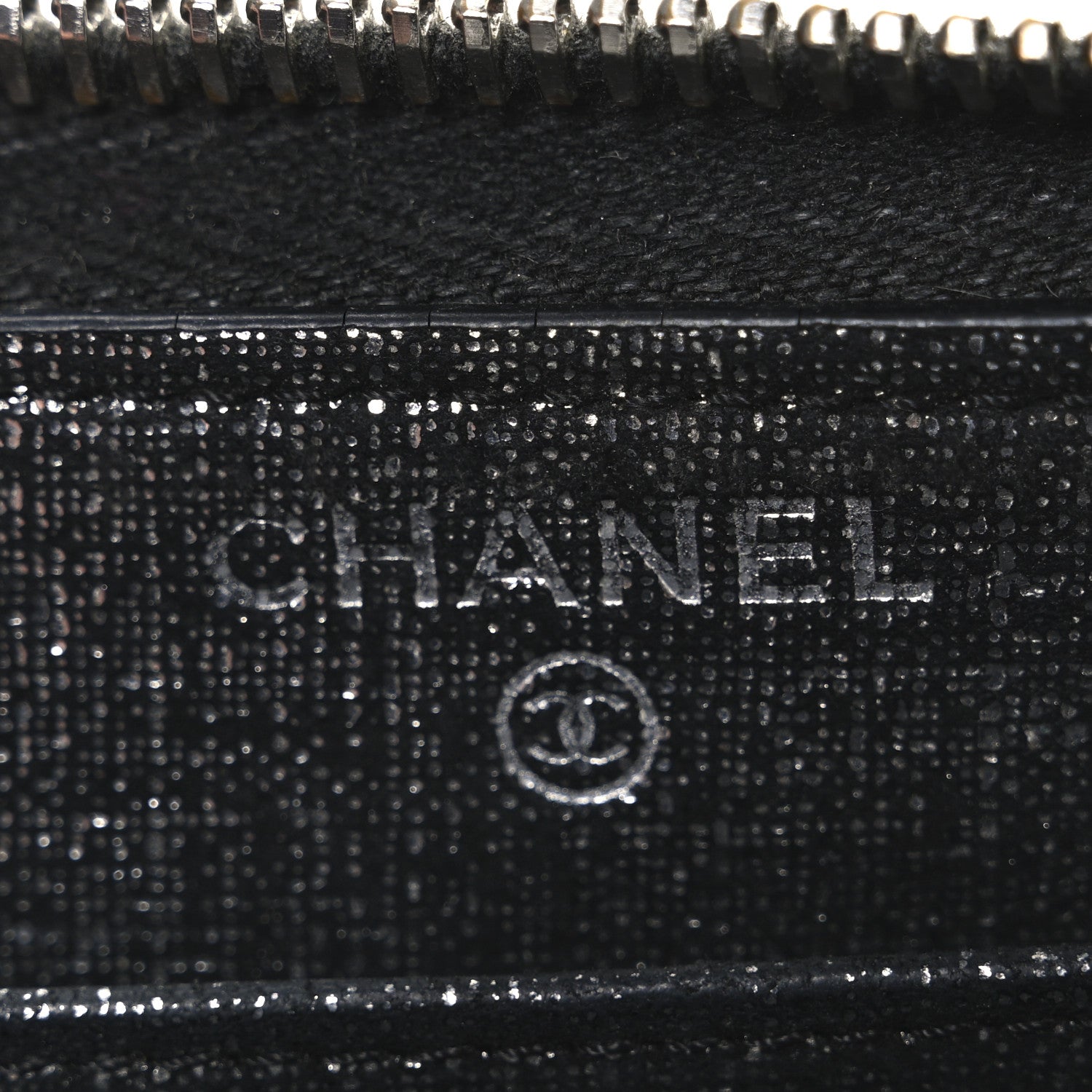 Chanel Iridescent Calfskin Quilted Zip Around Wallet Grey 6 of 9