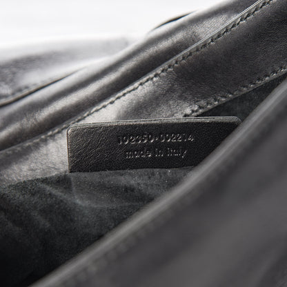 Saint Laurent Lambskin Horn Messenger Bag Black 7 of 17