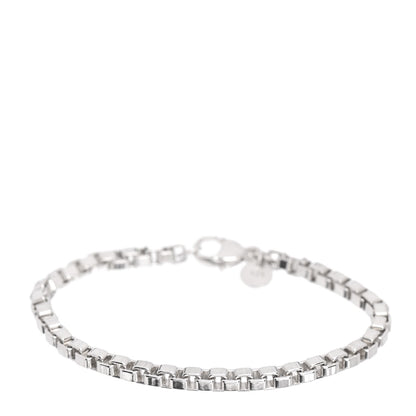 Tiffany Sterling Silver 4mm Venetian Link Bracelet 1 of 4