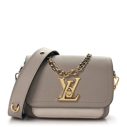 Louis Vuitton Grained Calfskin Lockme Tender Greige 1 of 8
