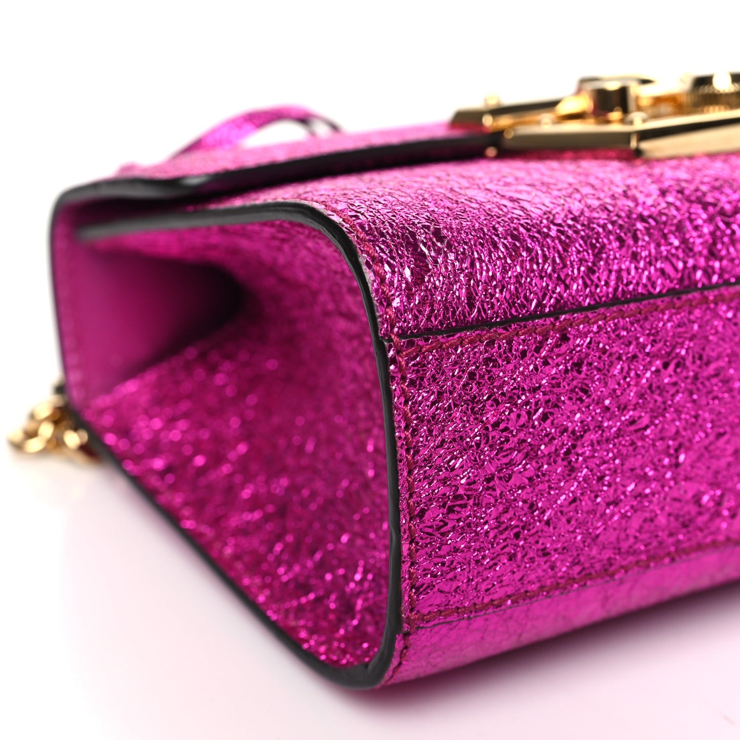 Galassia Small Padlock Shoulder Bag Fuxia