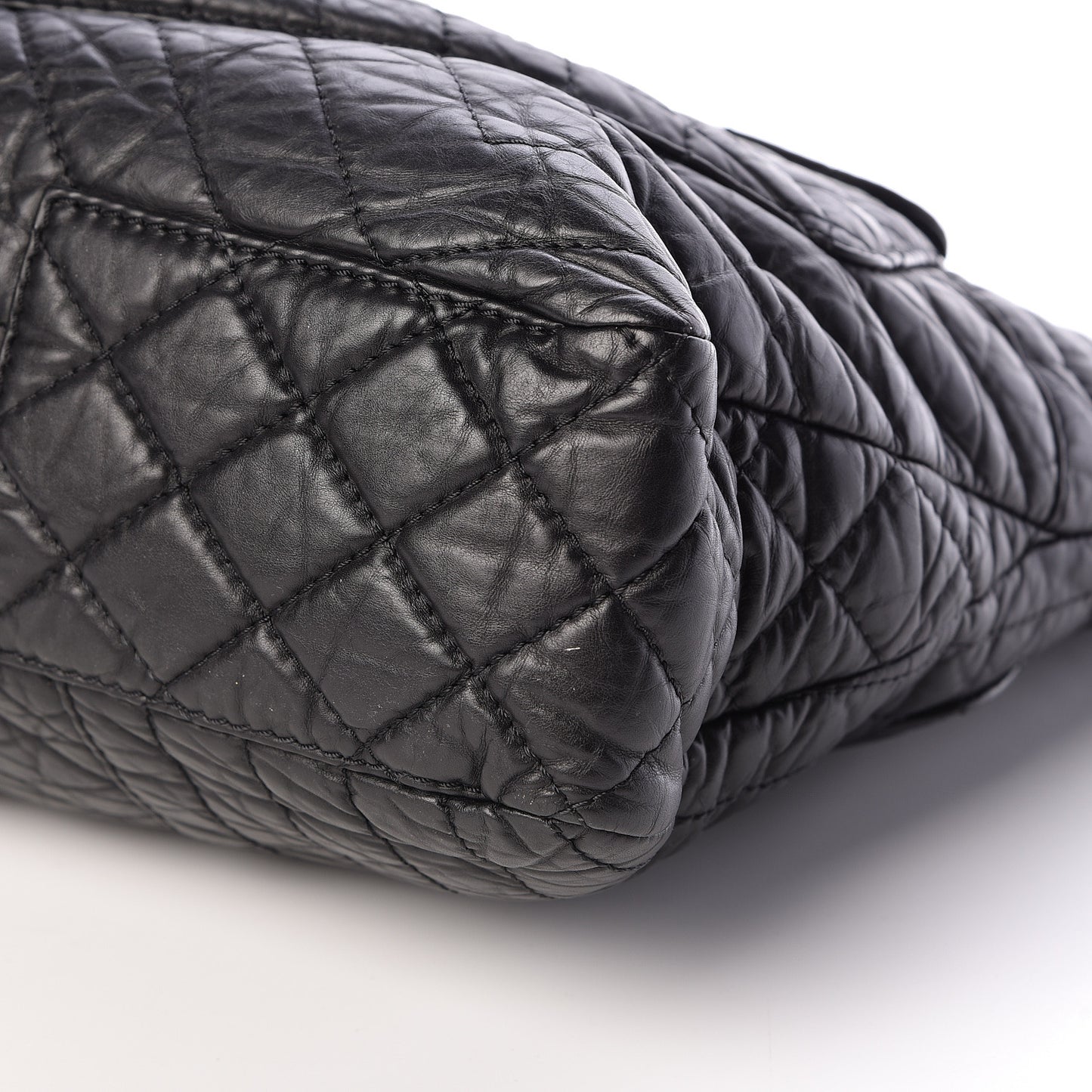 Aged Calfskin Karl's Cabas Tote Black