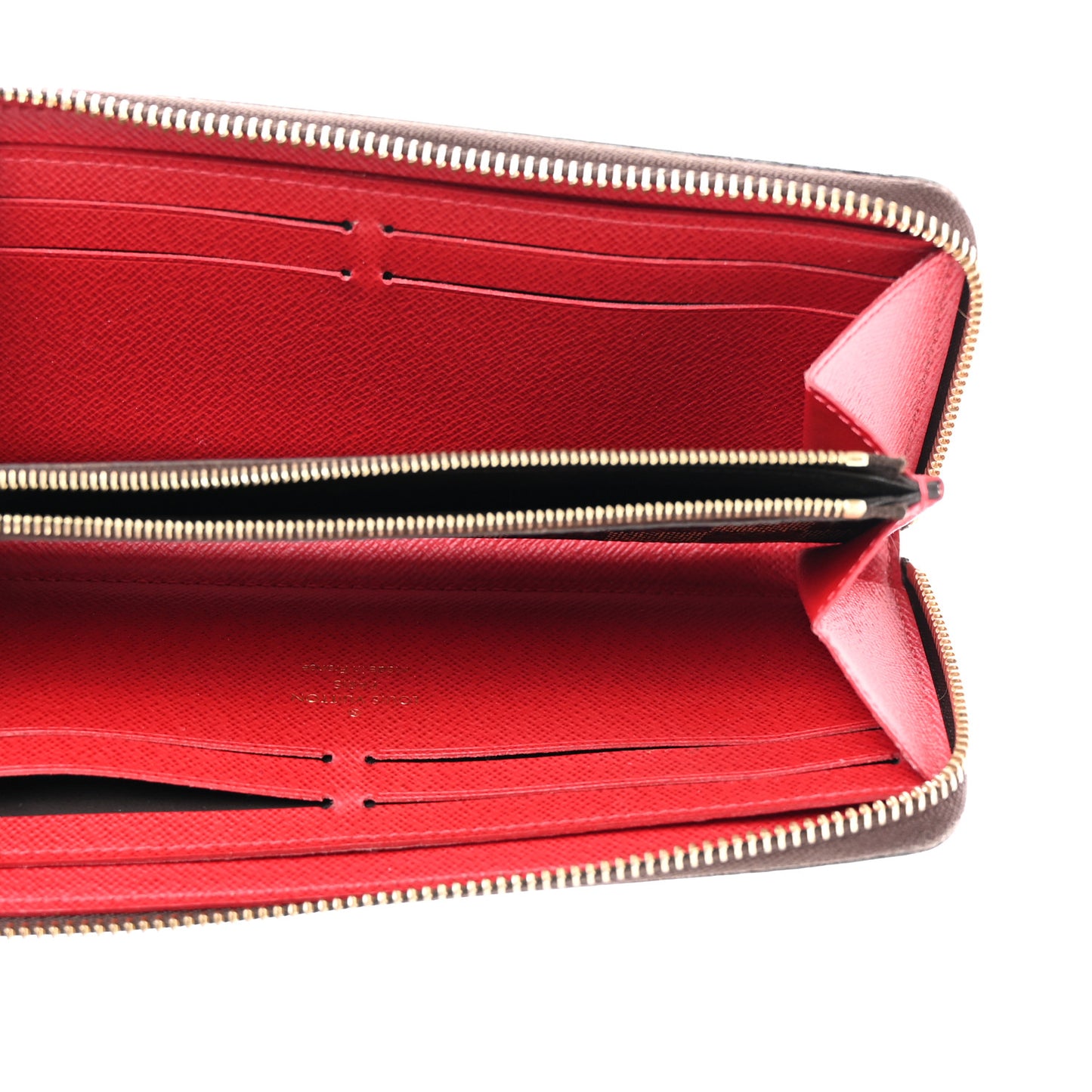 Damier Ebene Clemence Wallet Cherry
